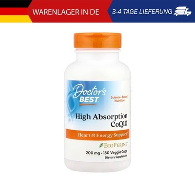 Doctor's Best, High Absorption CoQ10 with BioPerine, hoch absorbierbares CoQ10 m