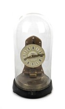 Orologio a impulsi tedesco elettronico vintage Kundo con cupola in vetro Germania occidentale