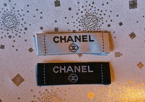 2 Chanel Clothing Replacement Label Tags Sewing  1.75" X 0.7" / 45x16 mm
