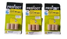 Profoot Vita-Gel Corn Wraps 3ct ( 3 packages ) 9 total  Slide Over Toe Washable
