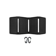 Utilitech 30W Folding Portable Solar Charger Panel, USB & USB-C, & DC Output!