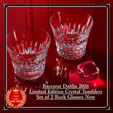 Lot de 2 verres à roche en cristal Baccarat Dahlia 2026 édition limitée neufs