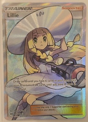 [NM] Pokémon TCG Lillie Sun & Moon Holo Full Art Ultra Rare Card 147/149 