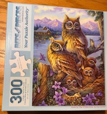 300 Piece Oleg Gavilov Art Puzzle "Owls in the Wilderness" Large 18"x24"     437