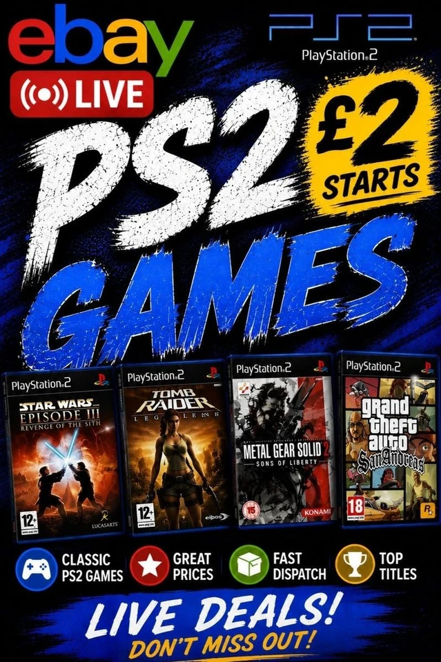 🎮 PS2 Games Live Deals | £2 Starts | Classic PlayStation Titles 🔥