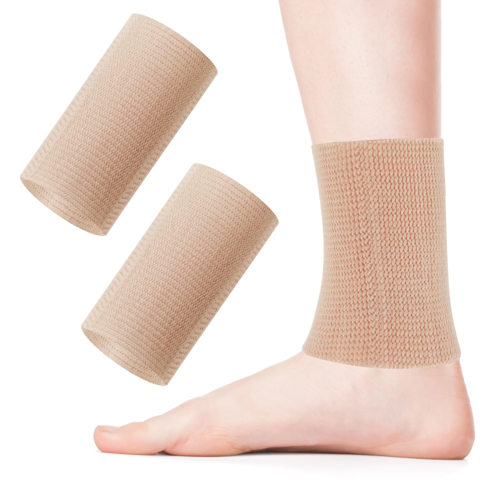 2 Pcs Padded Ankle Gel Sleeve Skate Socks Protector Ice Skat