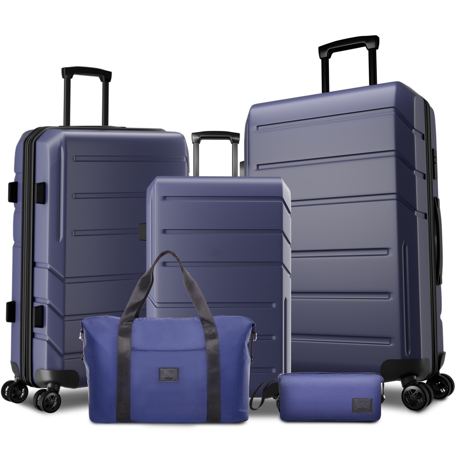 Set 5 Piece Expandable Carry On Suitcase 21/25/29in W/ Spinn