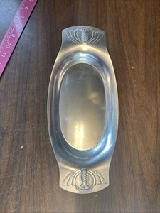 Vintage Kensington Aluminum Tray Pineapple Motif Mid-Century MCM Serving Bread