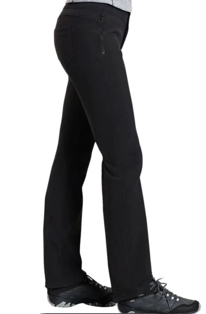 Kuhl Women’s 12 Black Frost Softshell Tech Fleece Lined Ankle Zip Pants NWOT