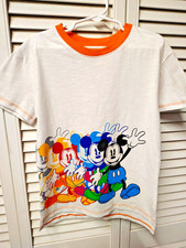 Disney Parks Mickey Mouse T Shirt Youth S White Graphic Tee NWT Unisex Kids