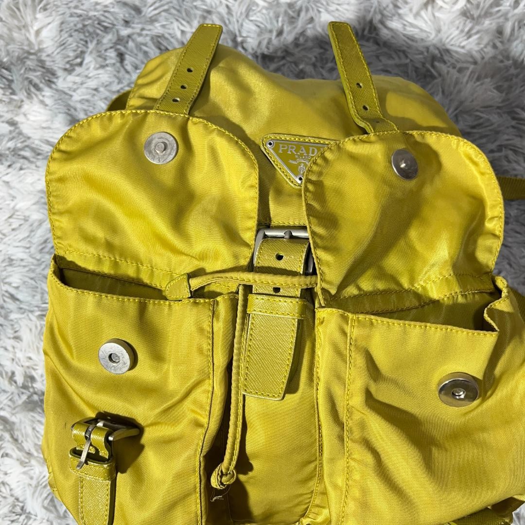PRADA Nylon Rucksack Backpack Triangular Plate Us… - image 13