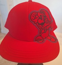 Super Mario Red Hat Cap Snap Back Adjustable One Size Fits Most