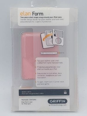 Griffin Elan Form Lederhülle Für IPhone 3G – Pink, Mit Polycarbonat-Schale & Bildschirmschutz