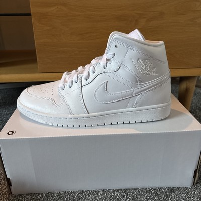Nike Air Jordan Mid Triple White Womens Trainers Size Eu 43