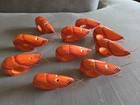 Lot 10 Vintage Wooden Crawfish Lobster Orange Napkin Rings Holder Ocean Nautical — photo 2