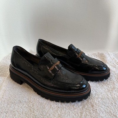 Paul Green Wellesley Loafer Black Toffee Combo Size UK4 US6.5 (Fits Like A 6)