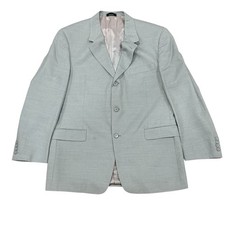 Mens Kenneth Cole New York Grey Blazer Jacket 3 Button Size 42 WOOL
