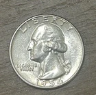1954-P Washington Quarter 90% Silver 25c - Uncirculated Condition UNC