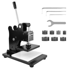Leather Cutting Machine, 1 Ton Manual Press Die Cutter with 4.7 X 3.5 in Embossi