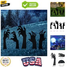 5 Pack Halloween Black Hands Yard Signs with Stakes Scary Silhouette Hallowee...