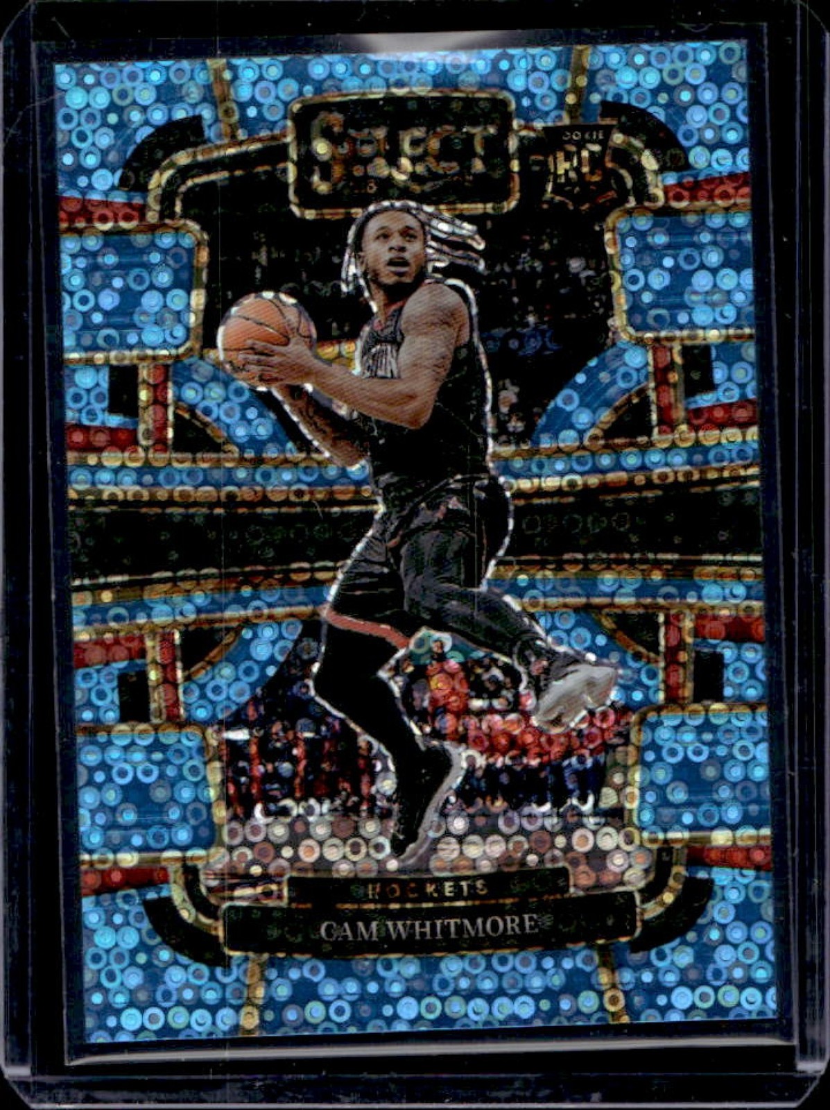 2023-24 Select Cam Whitmore Light Blue Disco Prizm RC Concourse #57/99 Rockets