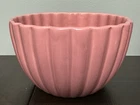 Vintage Mid Century Haeger USA Pottery #8718 Pink/Mauve Ribbed Planter 6 1/2"