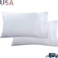 Soft Microfiber Bed Pillow Breathable Durable Fade-Resistant High Quality New