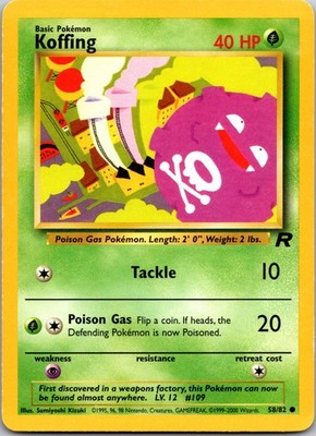 Koffing Unlimited Common Team Rocket 58/82 MP
