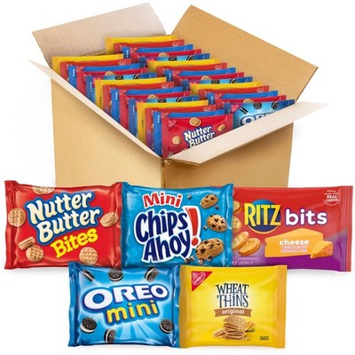 Nabisco Cookie Snack Variety Pack 50ct Assorted Mini Chips Ahoy Ritz Bits