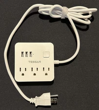 TESSAN 5 FT Extension Cord / Power Strip with 3 USB 3 Outlets