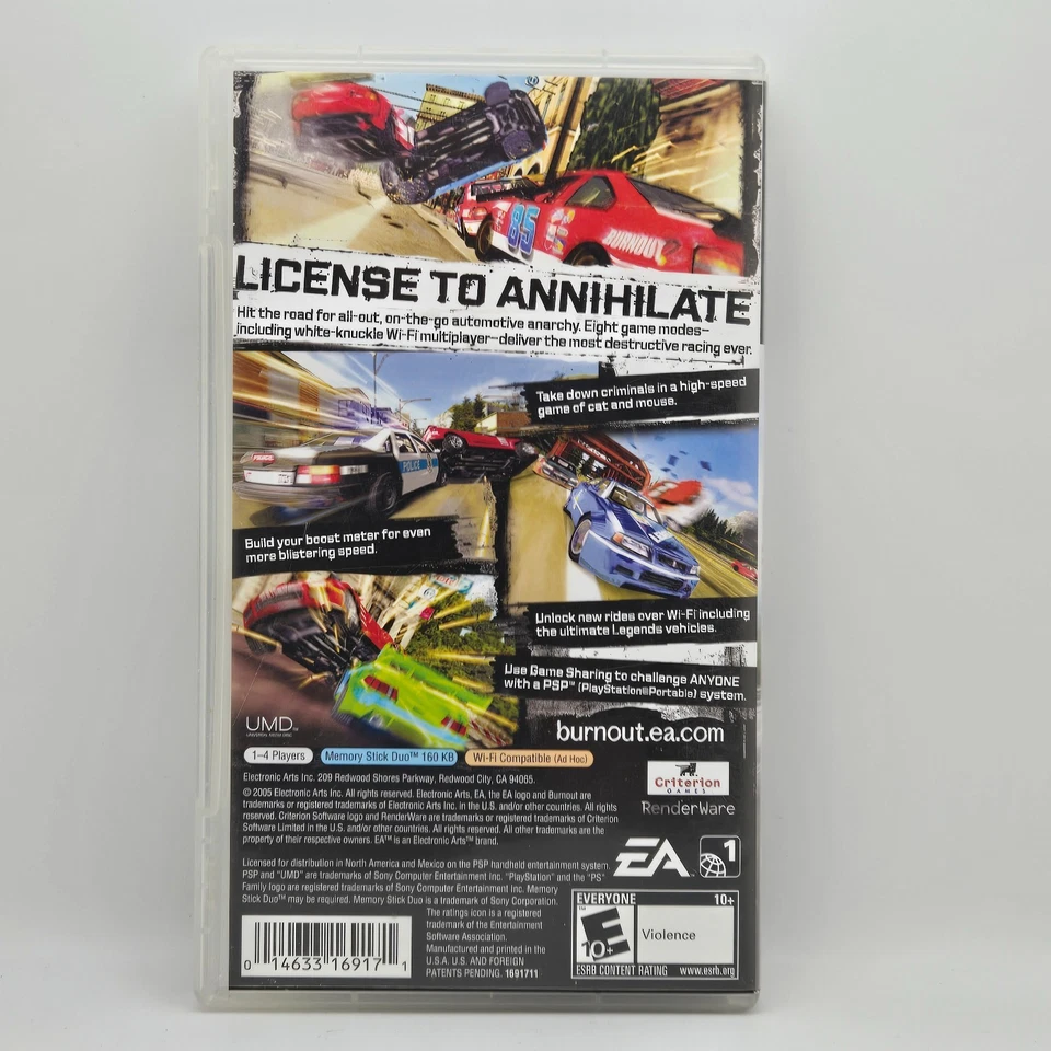 Burnout Legends Sony PSP 2005 Great Condition Tested and Working - Image 2 of 4