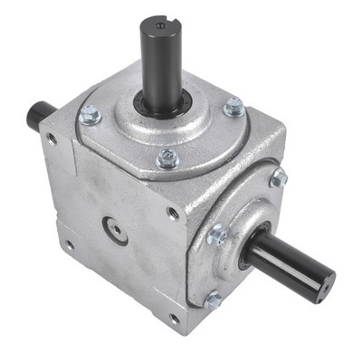 40 HP Right Angle Bevel Gearbox 3 Keyed Shafts 1:1 Ratio CW to CW CCW 1800 RPM