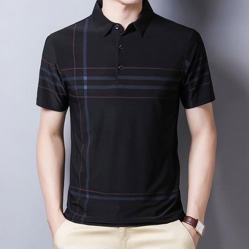 Fashion Polo Shirt for Men | Casual Loose Fit, Short Sleeve Summer Tops - Picture 37 of 39