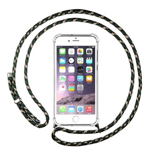 Funda Transparente para Iphone 6 Plus / 6S Plus Cordon Verde / Dorado