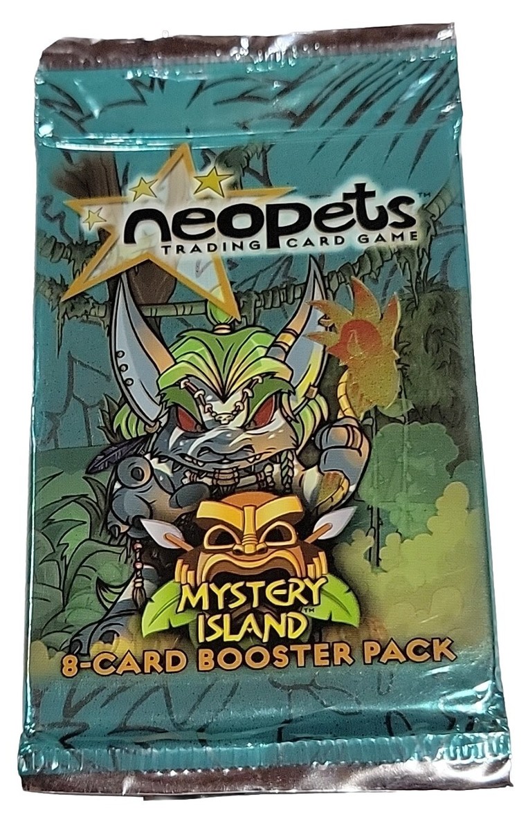 Neopets Mystery Island Trading Card Game TCG Booster Pack Sealed 8 Card -  1547