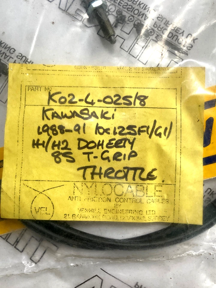 CABLE ACELERADOR VENHILL KAWASAKI KX 125 1988-1991 DOHERTY TWIST GRIP K02-4-025/8 Foto 3 de 3