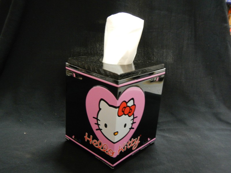 License Plate Flower Box Tissue Box Cover Hello Kitty Home Decor Centerpiece