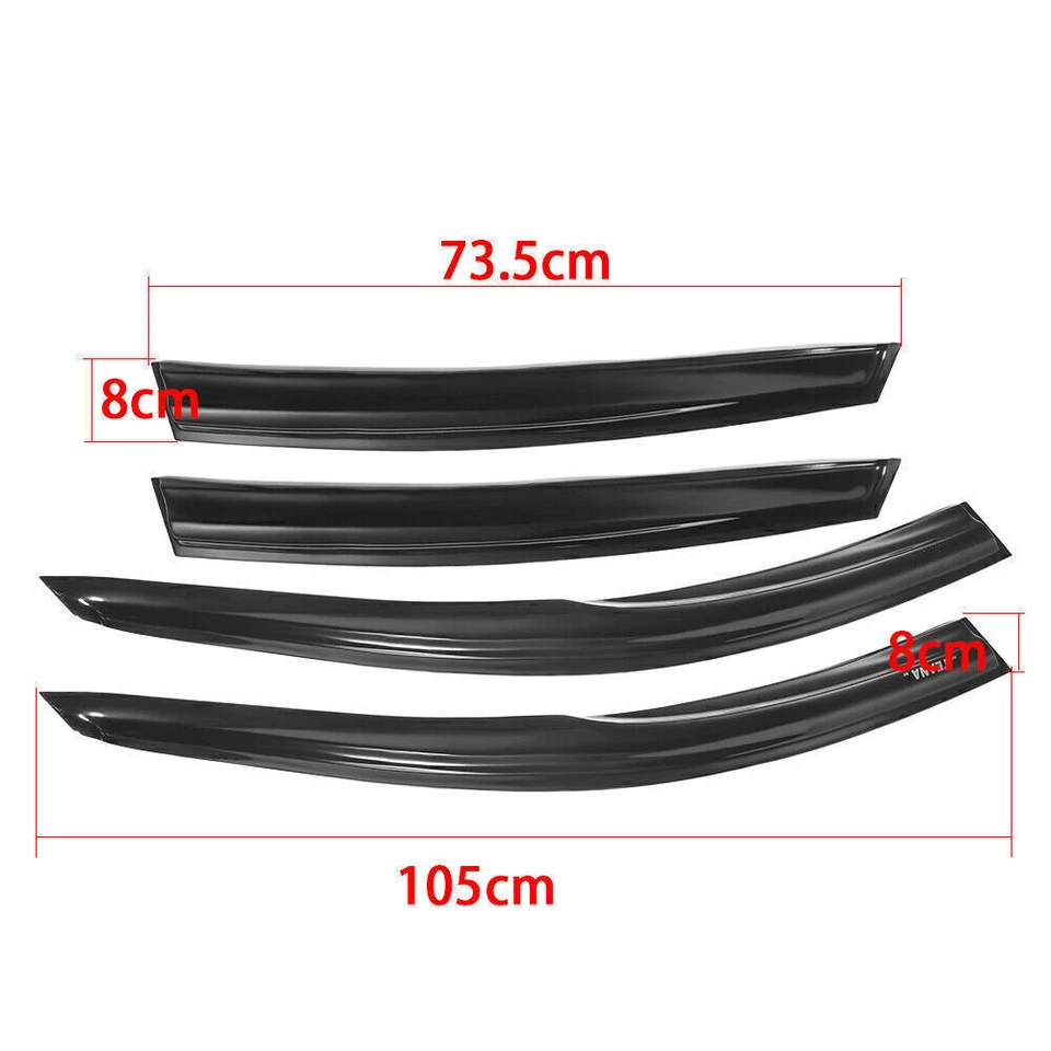 Deflectores de ventana para Nissan Altima Sedán 2007-2012 viseras ventilación sol protectores de lluvia Foto 3 de 4