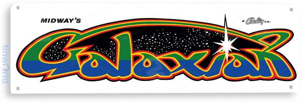 TIN SIGN Galaxian Arcade 80'S Retro Console Marquee Game Room Decor A839