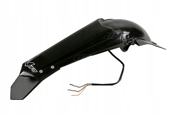 Aile arrière noire Yamaha YZF 250 avec feu LED intégré pour enduro 2010-2013