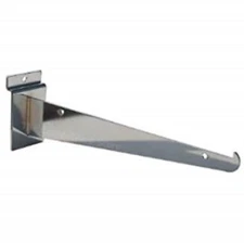 New 14" Slatwall Knife Shelf Brackets With Lip - Chrome 24 pcs