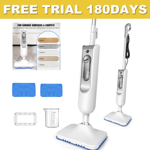 1500W Steam Cleaner Mop Upright & Handheld Floor Carpet Steamer 400ml Tank