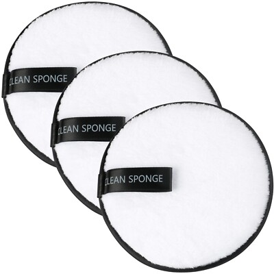 Wiederverwendbare Make-up Entferner Pads Waschbar Mikrofaser Gesichtstücher Weiß 3 Stück Trix