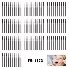 100pcs Dental Carbide Tungsten Steel Burs Drills for High Speed Handpiece FG1172