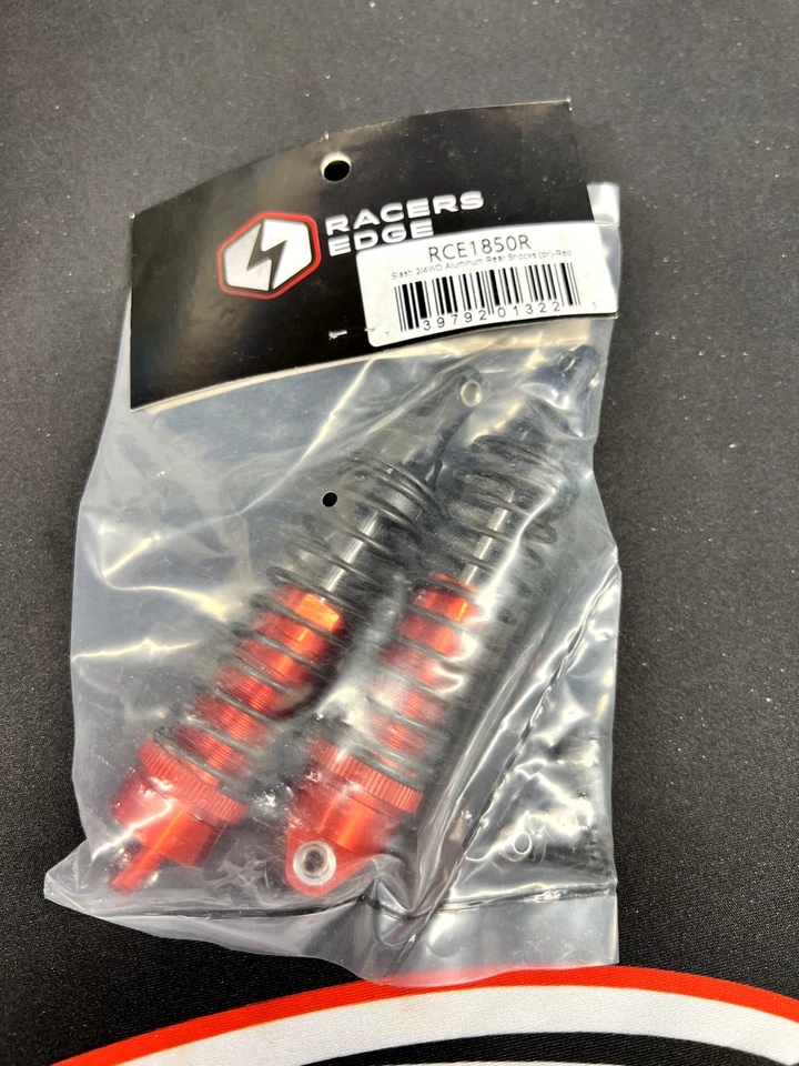 Racers Edge Traxxas Slash 2/4WD Aluminum Rear Shock PAIR - RED [RCE-1850-R] - Image 2 of 2