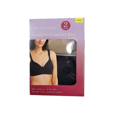 New! Carole Hochman Seamless Wire Free Comfort Bra, 2-pack
