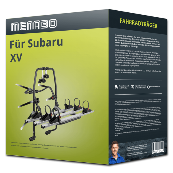 Menabo FahrradträGer Stand Up 3 Schwarz/Silber FüR Audi A8 Typ 4H - 3 FahrräDer-image