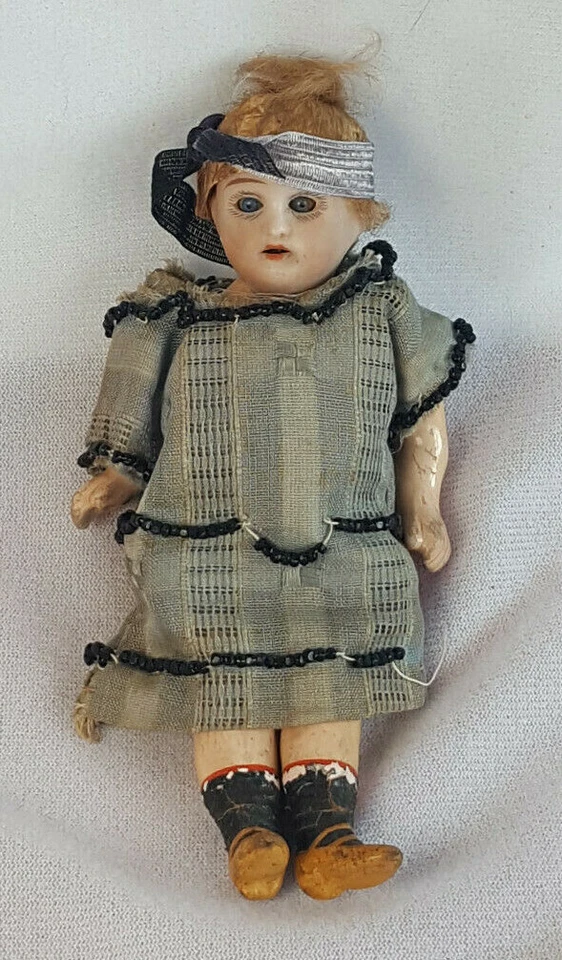 Old Doll, Simon & Halbig DEP - Vestido con cuentas, ojos dormidos, cinco dientes - 5-1/2 pulgadas Foto 4 de 4