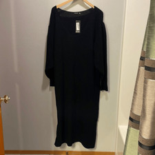 NWT Nasty Gal Black Knitted Midi Dress
