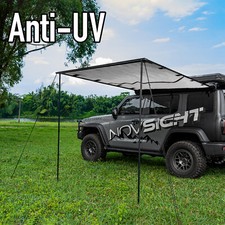 Tenda da sole laterale auto 6,5 x 8,2 piedi tenda da tetto SUV esterno campeggio viaggio grigio